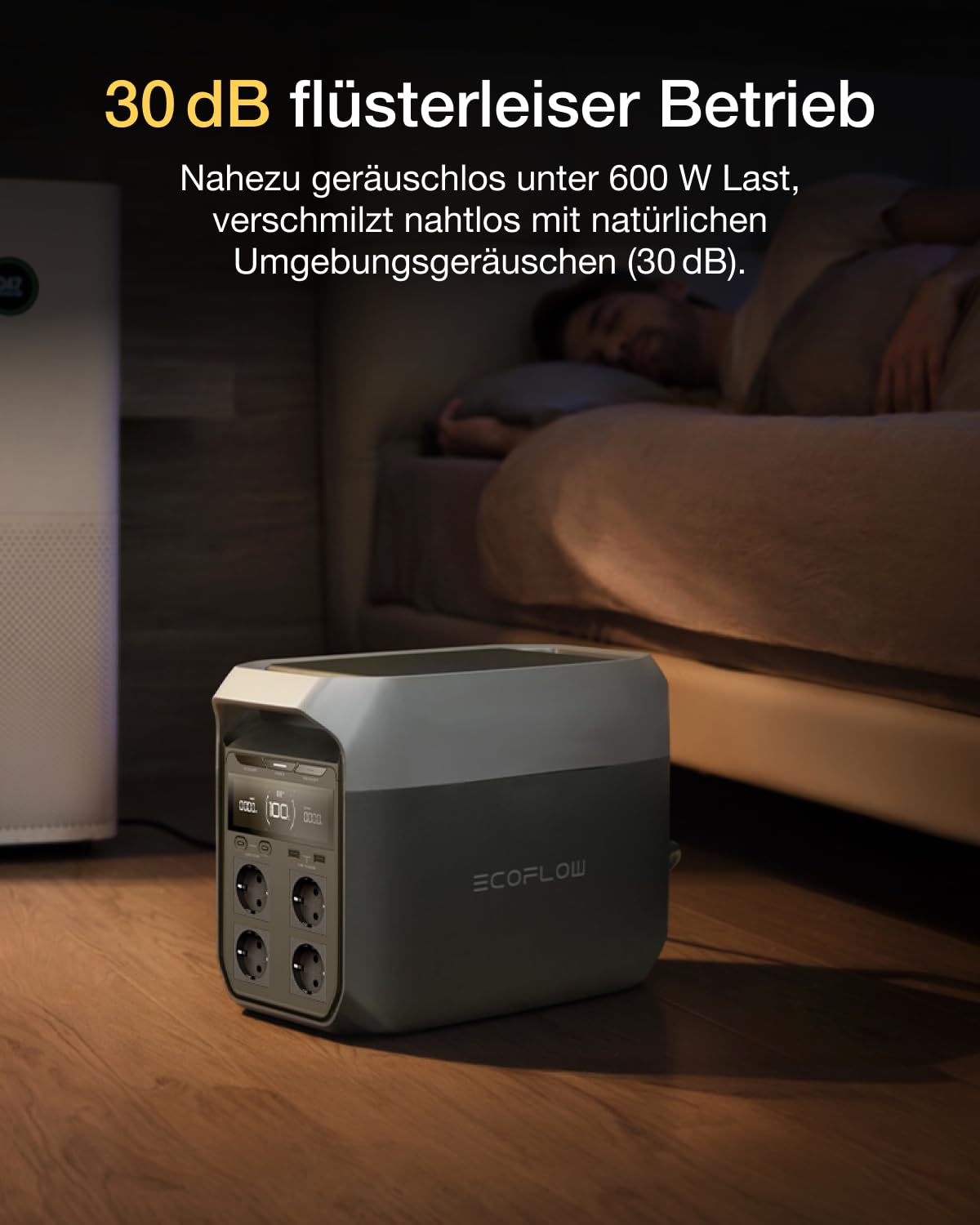 EF ECOFLOW Delta 3 Tragbare Powerstation, 1024Wh Solargenerator Schnellladung, erweiterbar auf 5kWh, für Zuhause, Camping und Reise, Kleine Verpackungsmängel, Produkt unbenutzt(Generalüberholt)