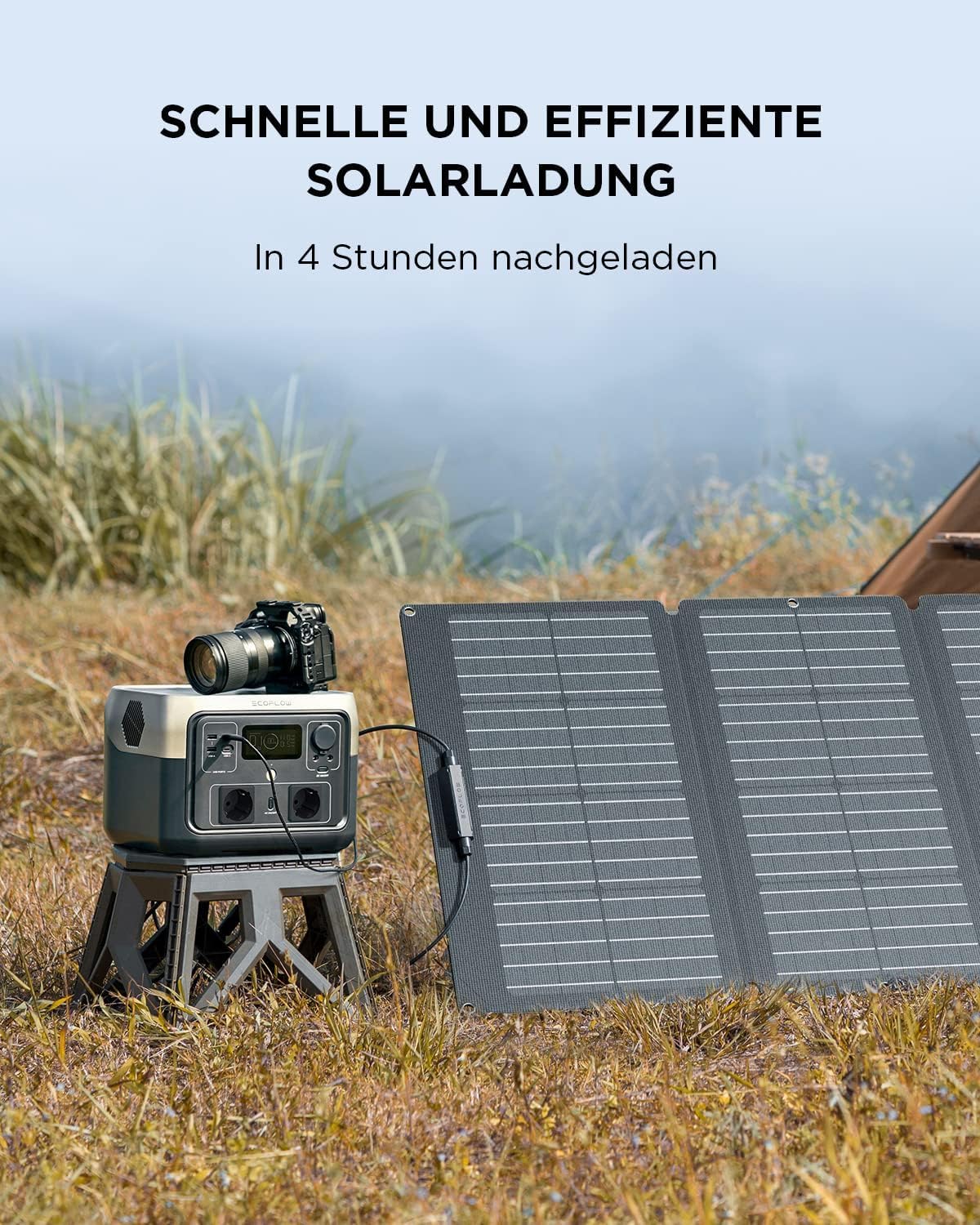 EF ECOFLOW Tragbare Powerstation RIVER 2 MAX, 512Wh Solargenerator mit LiFeP04, Schnellladung in 1 Stunde, für Camping/Wohnmobile, Kleine Verpackungsmängel, Produkt unbenutzt(Generalüberholt)